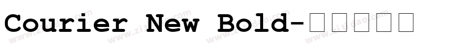 Courier New Bold字体转换